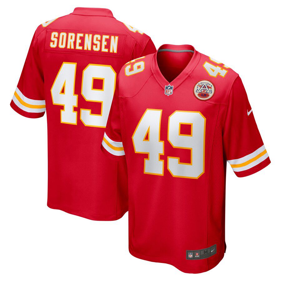 Men Kansas City Chiefs #49 Daniel Sorensen Nike Red Game NFL Jersey